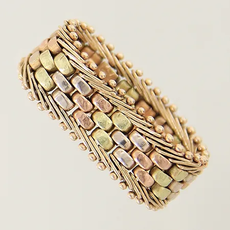 Ring slät stl:17¾ bredd 2,1mm repig 18K  Vikt: 2,5 g