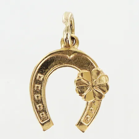 Hänge Dalahäst 16x10mm ihålig 18K.  Vikt: 0,5 g