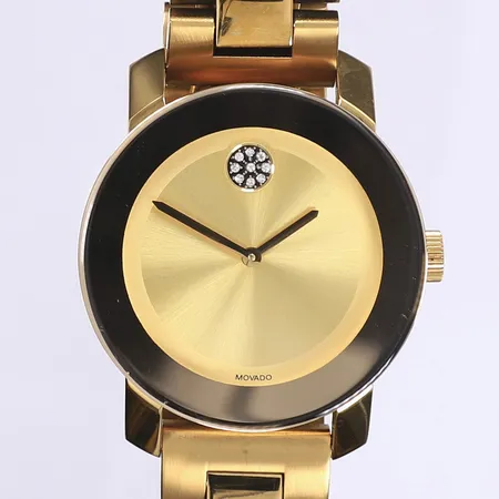 Armbandsur Movado Bold Ø36mm, quartz, stål, MB.01.1.34.6011, 6052L, smärre bruksslitage, går ej, behov av batteribyte, inga tillbehör