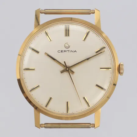 Armbandsur Certina 18K, manuell, 34mm, boettnr 968725, plexiglas, armband saknas, gravyr För nit och redlighet i rikets tjänst, bruttovikt 26,2g.