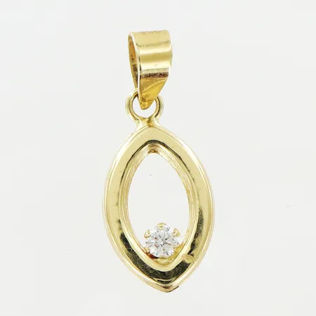 Örhängen vita stenar Guldfynd 28mm 18K.  Vikt: 0,8 g