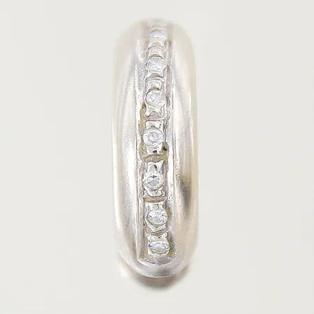 Brosch med syntetisk rubin 60x11mm skev nål 18K  Vikt: 2,9 g