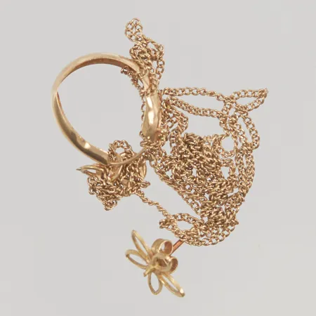 Ring stl:18 bredd 6mm ametist 18K 3,8g.