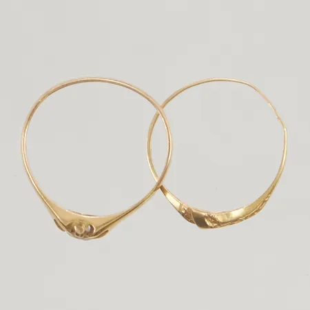 Örhängen 16mm vita stenar 18K 1,2g.