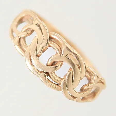 Ring med odlad pärla stl:17¼ bredd 1,5-4,8mm 18K Vikt: 1,5 g