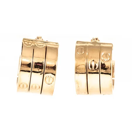 Örhängen droppar bredd 4,5mm längd 23mm, missfärgning, 18K 1,5g.