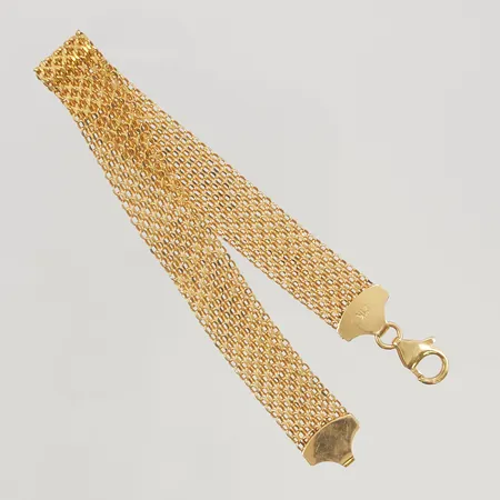 Collier x-länk 44cm bredd 11mm skevheter 21K 14,1g.