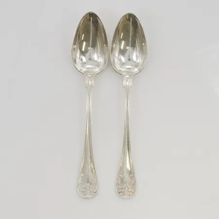 2 Kaffeskedar 14cm 830/1000 Silver 35,9g.