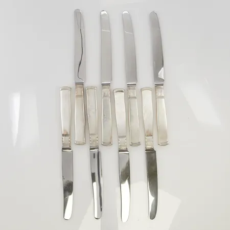8 Knivar 20cm 830/1000 Silver bruttovikt 498,1g.