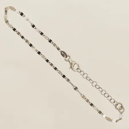 Armband med platttor  justerbar längd 17-20cm, bredd 2,2mm GHA silver 925/1000 Vikt: 1,5 g