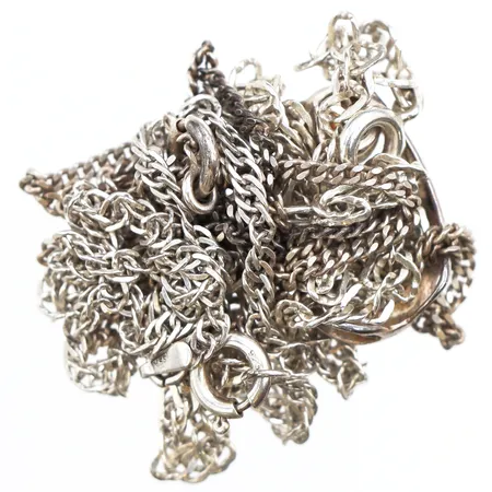 Diverse silver, defekter, ojämnheter, sten, 830-925/1000 silver. Vikt: 9,8 g