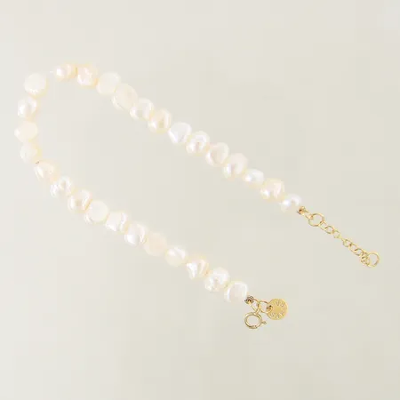 Armband Venezia med odlad sötvattenpärla Ø10,4mm längd 17-19,5cm förgyllt silver 925/1000 Vikt: 5,2 g