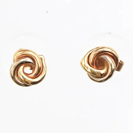 Örhängen, Ø7,9mm, ojämna, 18K. Vikt: 0,9 g