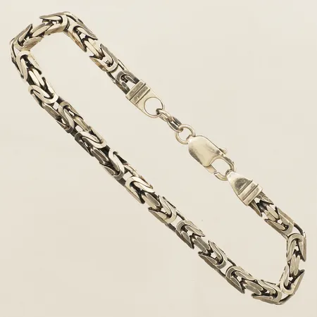 Armband Kejsar längd 21,5cm bredd 5mm GHA 925/1000 silver Vikt: 23,5 g