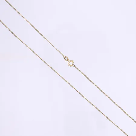 Halskedja pansarlänk längd 63cm bredd 1mm svenska stämplar 18K Vikt: 4 g