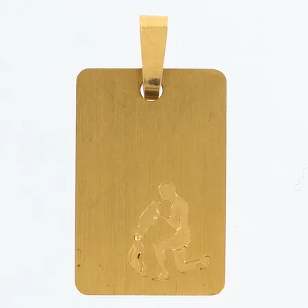 Hänge bricka med motiv, 12x18mm, 18K Vikt: 0,8 g