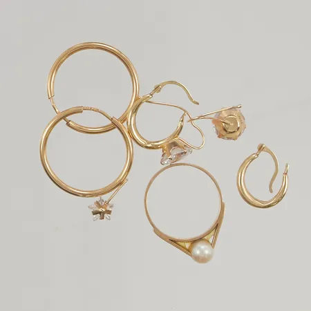 Diverse guld defekt 18K bruttovikt 7,0g.