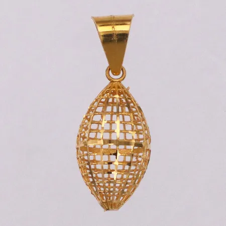 Hänge genombrutet mönster längd ca 25mm, bredd ca 8mm 21K Vikt: 1,2 g