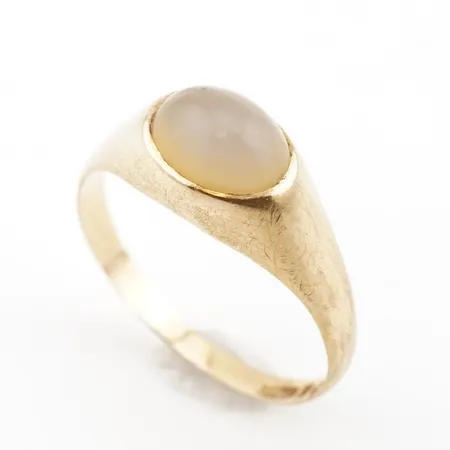 Ring m sten, stl 17(54), bredd 7mm, 18k Vikt: 1,8 g