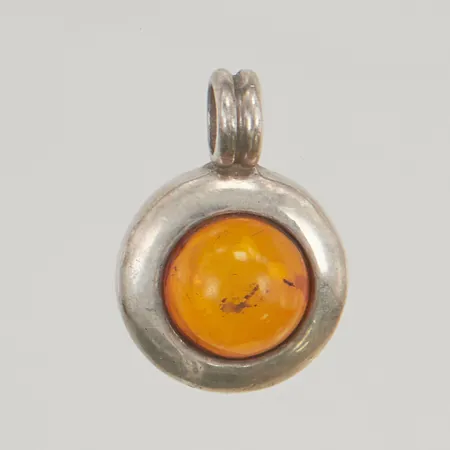 Hänge med bärnsten 22x16mm 925/1000 Silver 4,3g.