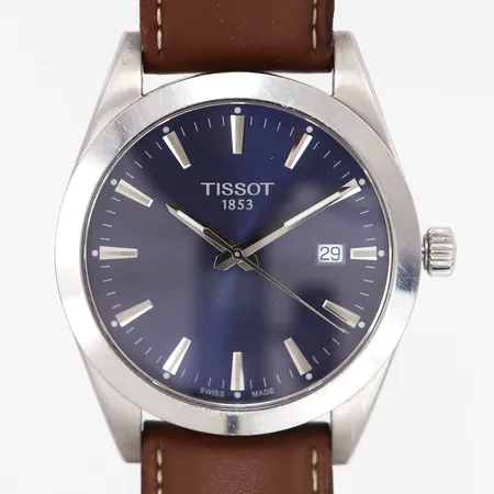Herrur Certina Gentleman Ø40mm, Quartz, ref: T127410A, datumfönster, läderarmband, safirglas, mindre slitage på boett samt armband, inga tillbehör