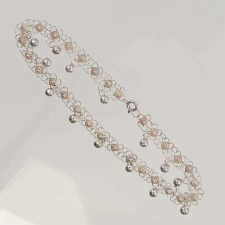 Armband 26,5cm bredd 7-16mm, 925/1000 Silver 12,7g.
