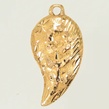 Hänge blomma, 30x17mm, saknar ögla, 21K 2,6g