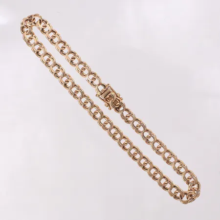 Armband Bismarck, längd 23cm bredd 5,5mm. 18K Vikt: 12,6 g