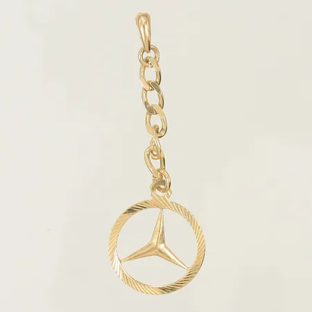 Nyckelbricka, bilmärke, längd 60mm, bredd 3-20mm, 14K, 3g