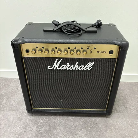 Förstärkare Marshall MG50X, ej funktionstestad, strömsladd. OBS! Skickas ej. Specialfrakt, kontakta pantbankskontoret för mer information.