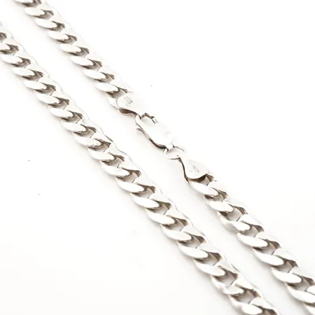 Halskedja, pansar, silver, 51,5cm, bredd 7mm, 925/1000 Vikt: 47,8 g