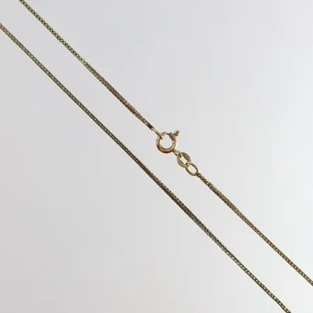 Kedja längd 47cm bredd 1mm 14K Vikt: 3,7 g