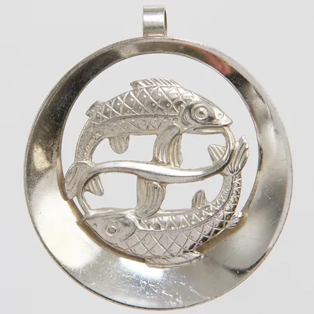 Hänge stjärntecken fiskarna Ø37mm, 835/1000 silver Vikt: 6,8g Vikt: 6,8 g