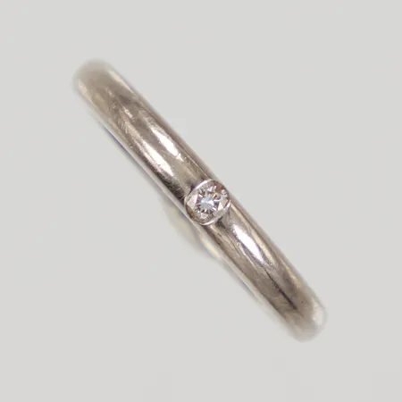 Ring stl:17¼ med diamant 1x0,06ct enligt gravyr, Heribert Engelbert År 2000, vitguld, 18K, Vikt: 6,2 g