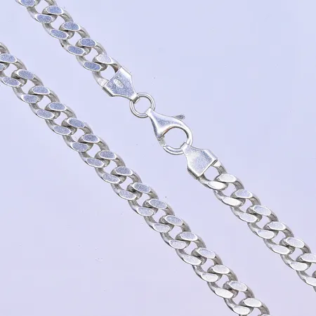 Kedja Pansar längd 60 cm bredd 6 mm silver 925/1000. Vikt: 53,1 g