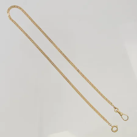 Klockkedja 39cm bredd 3mm 18K 12,7g.