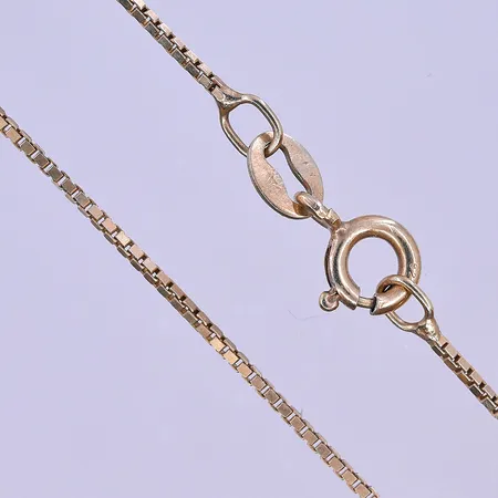 Kedja Venezia längd 38cm bredd 1mm förgyllt silver 925/1000. Vikt: 2,2 g