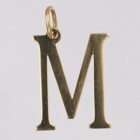 Hänge bokstaven M längd 27mm, bredd 13mm, 18K Vikt: 1,2 g