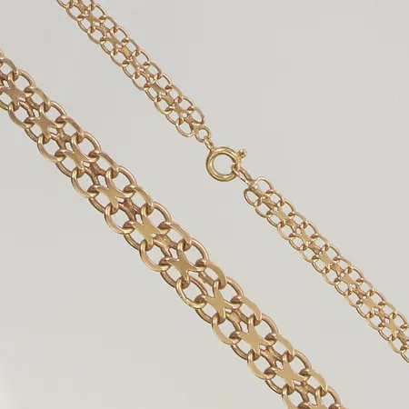 Collier x-länk 45cm defekt länkbit, 18K 19,5g.