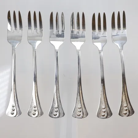 12st Bakelsegafflar längd 14cm GAB silver 830/1000 Vikt: 262,1 g