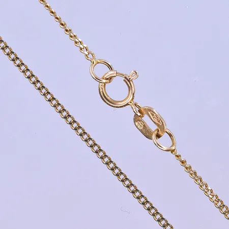Kedja pansar längd 41cm bredd 1mm 18K. Vikt: 2,3 g