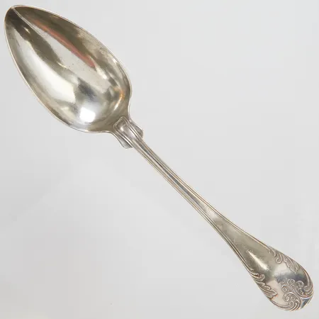 Matsked från 1893, längd 21cm, monogram, 830/1000 silver Vikt: 50,1g Vikt: 50,1 g