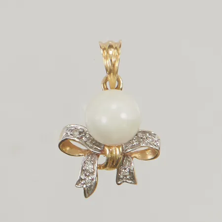 Hänge diamanter 4x ca 0,0025ct, 16mm 18K 1,9g.
