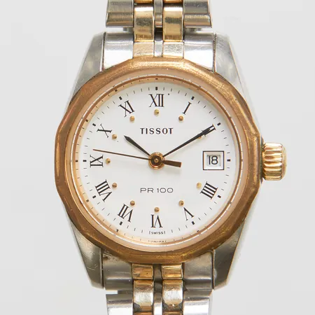 Damur Tissot PR100, 25,5mm, extra länk bitar, repor, slitage, behov av batteribyte, inga tillbehör.