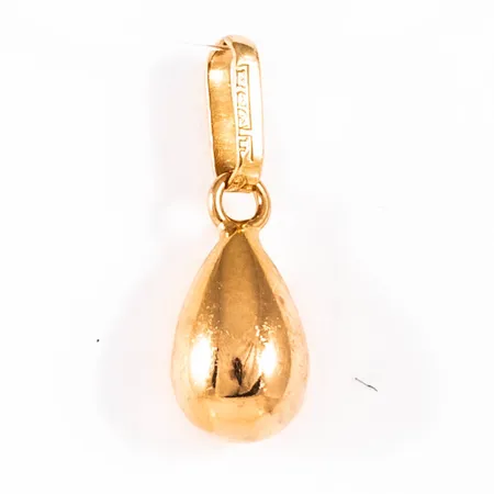 Hänge droppe bredd 5,5mm längd inkl ögla 16,5mm, 18K 0,4g.  