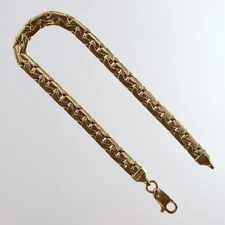 Armband manglad pansar längd 20cm bredd 5mm GHA 18K Vikt: 10,6 g