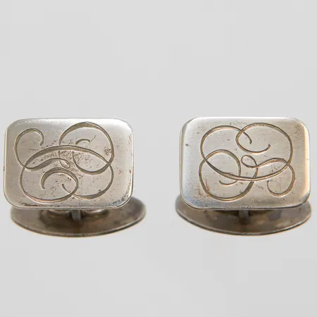 Manschettknappar år 1927, monogram, 835/1000 silver Vikt: 9,9g Vikt: 9,9 g
