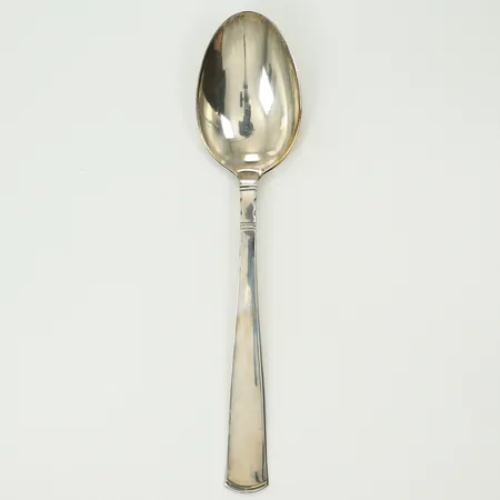 Matsked längd 18,3cm, bredd 13-40mm, stämplad GAB, Silver 830/1000, 42,6g Vikt: 42,6 g