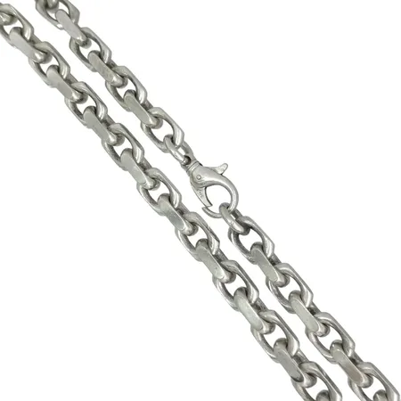 Halskedja Ankarlänk silver 925/1000, defekt lås, längd 51,5 cm, bredd 9 mm, tillverkarstämpel FBM Vikt: 150,8 g