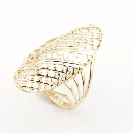 Ring, stl 17(53), bredd 27mm, 18k Vikt: 2,3 g